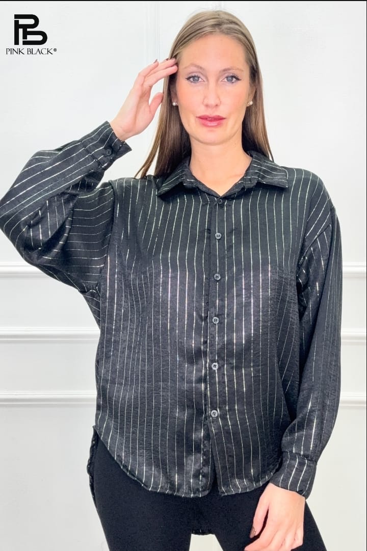 Camicia Gessato Lamè